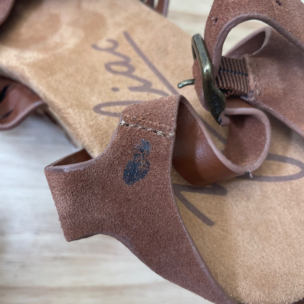 Zodiac Paola Women's Brown Suede Strappy Wedge‎ Sandals Size 10M - Picture 11 of 11